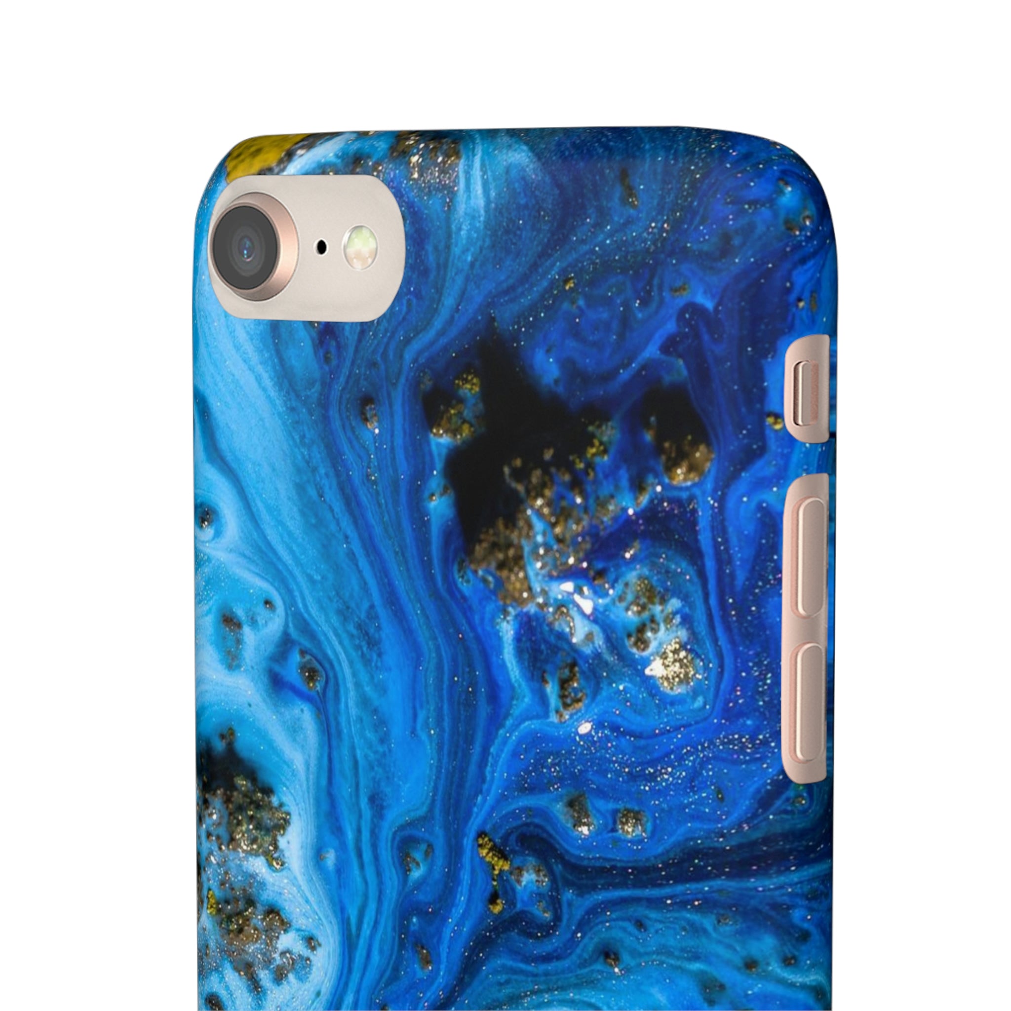 Blue Ice Melt Ink Art iPhone Case (Slim) Phone Case