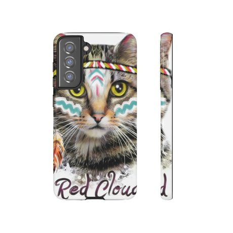 Red Cloud Cat Android Case (Protective) Samsung Galaxy S21 FE Glossy Phone Case