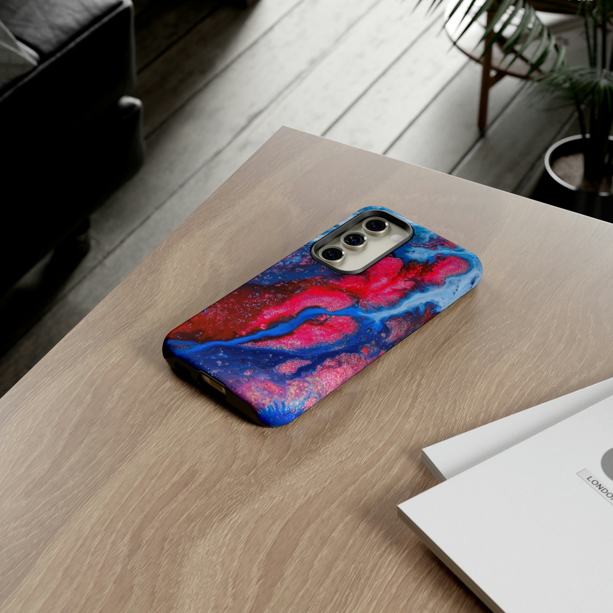 Red n Blue Ink Art Android Case (Protective) Phone Case