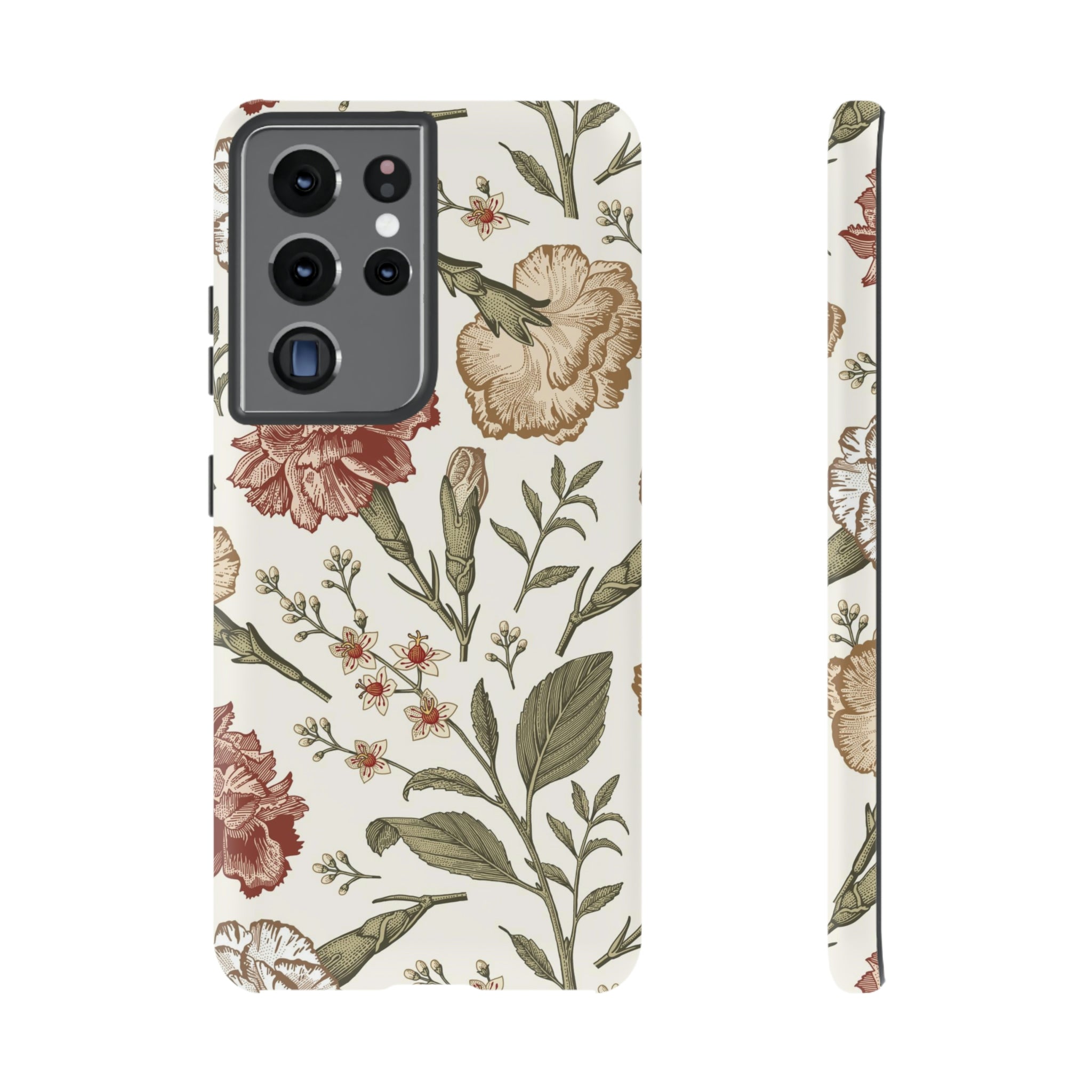 Carnation Vintage Flower Samsung Case (Protective) Samsung Galaxy S21 Ultra Matte Phone Case