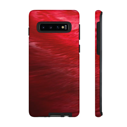 Red Feather Ink Art Android Case (Protective) Samsung Galaxy S10 Glossy Phone Case