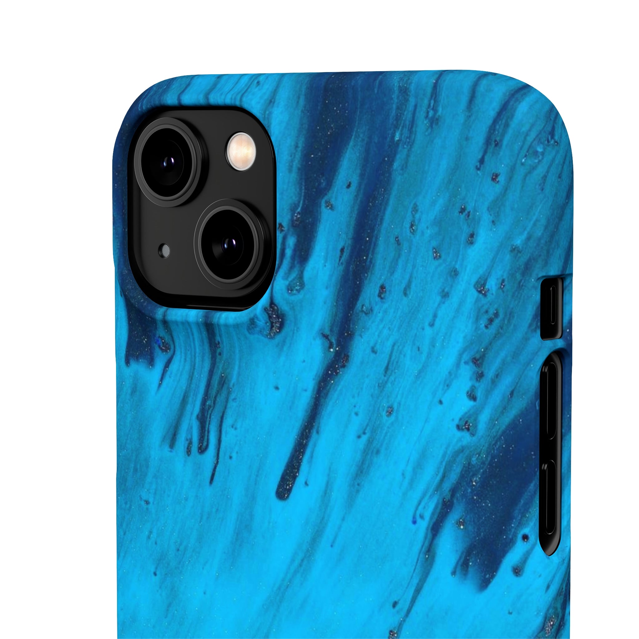 Light Blue Ink Art iPhone Case (Slim) Phone Case