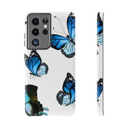 Blue Butterflies Android Case (Protective) Samsung Galaxy S21 Ultra Glossy Phone Case