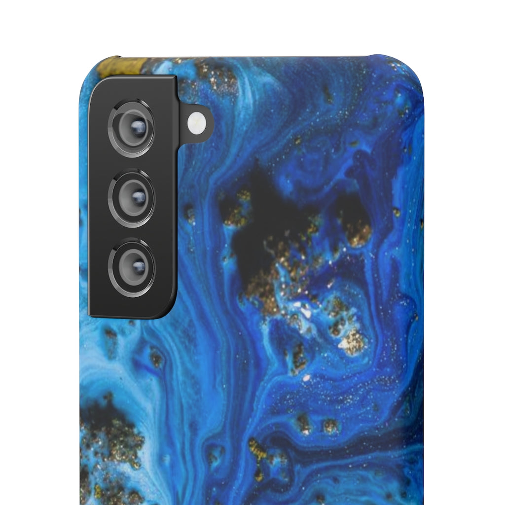 Blue Ice Melt Ink Art Android Case (Slim) Phone Case