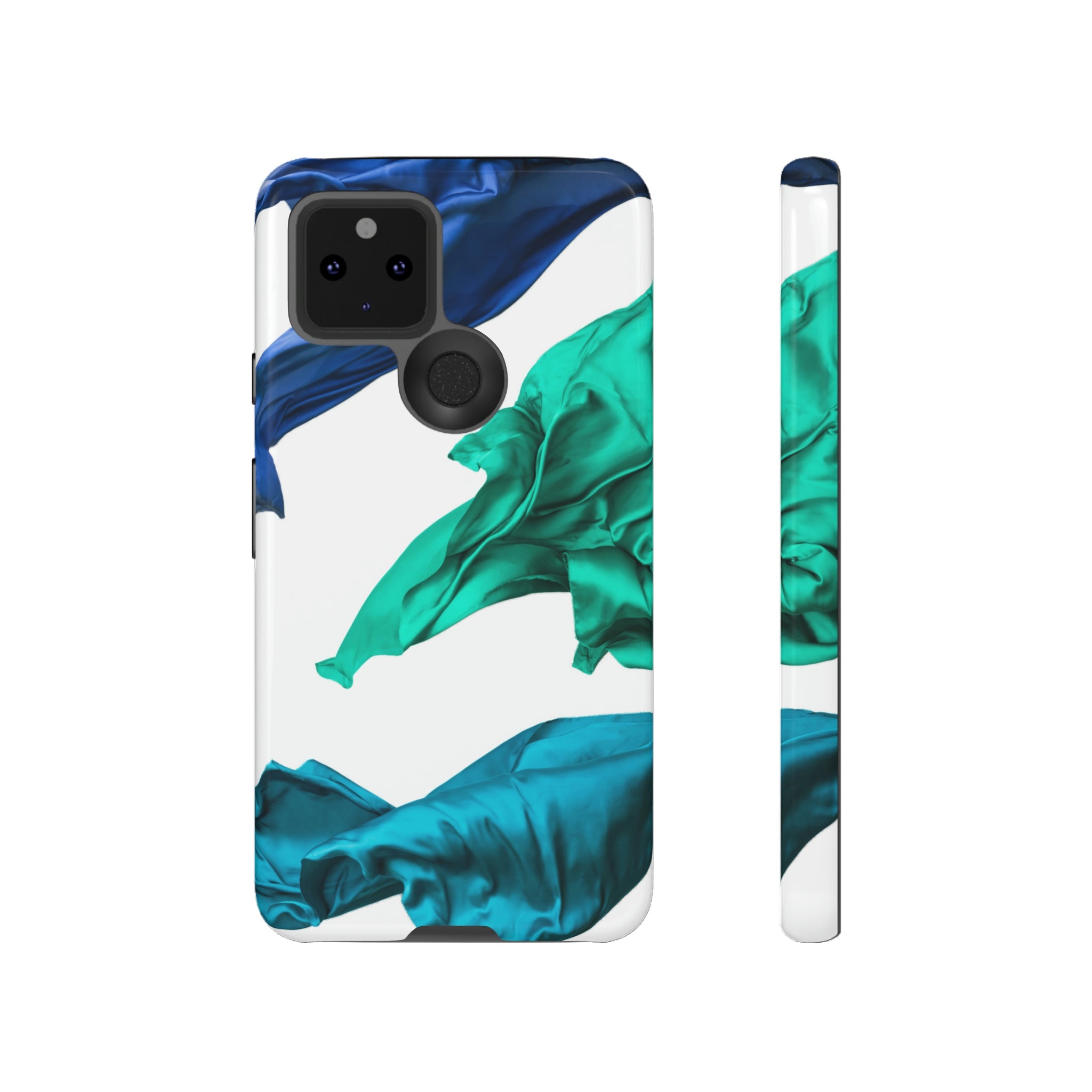 Blue Velvet Fabric Android Case (Protective) Google Pixel 5 5G Glossy Phone Case