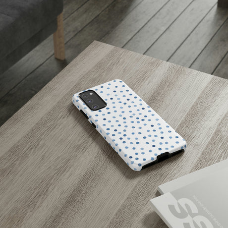 Blue Dots Pattern Android Case (Protective) Phone Case