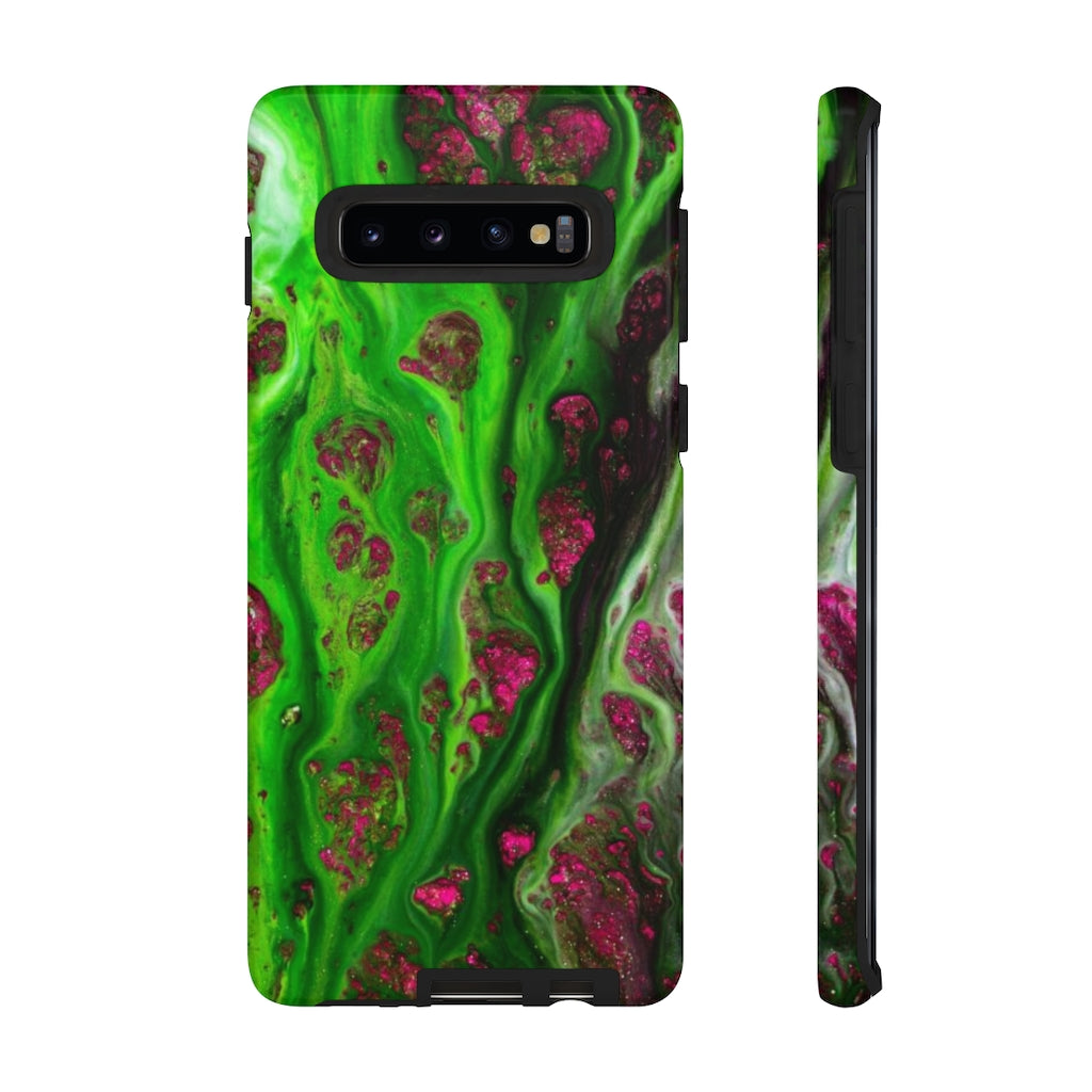 Toxic Green Ink Art Android Case (Protective) Samsung Galaxy S10 Glossy Phone Case