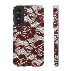 Red Rose Lace Gothic Flower Samsung Case (Protective) Samsung Galaxy S22 Glossy Phone Case