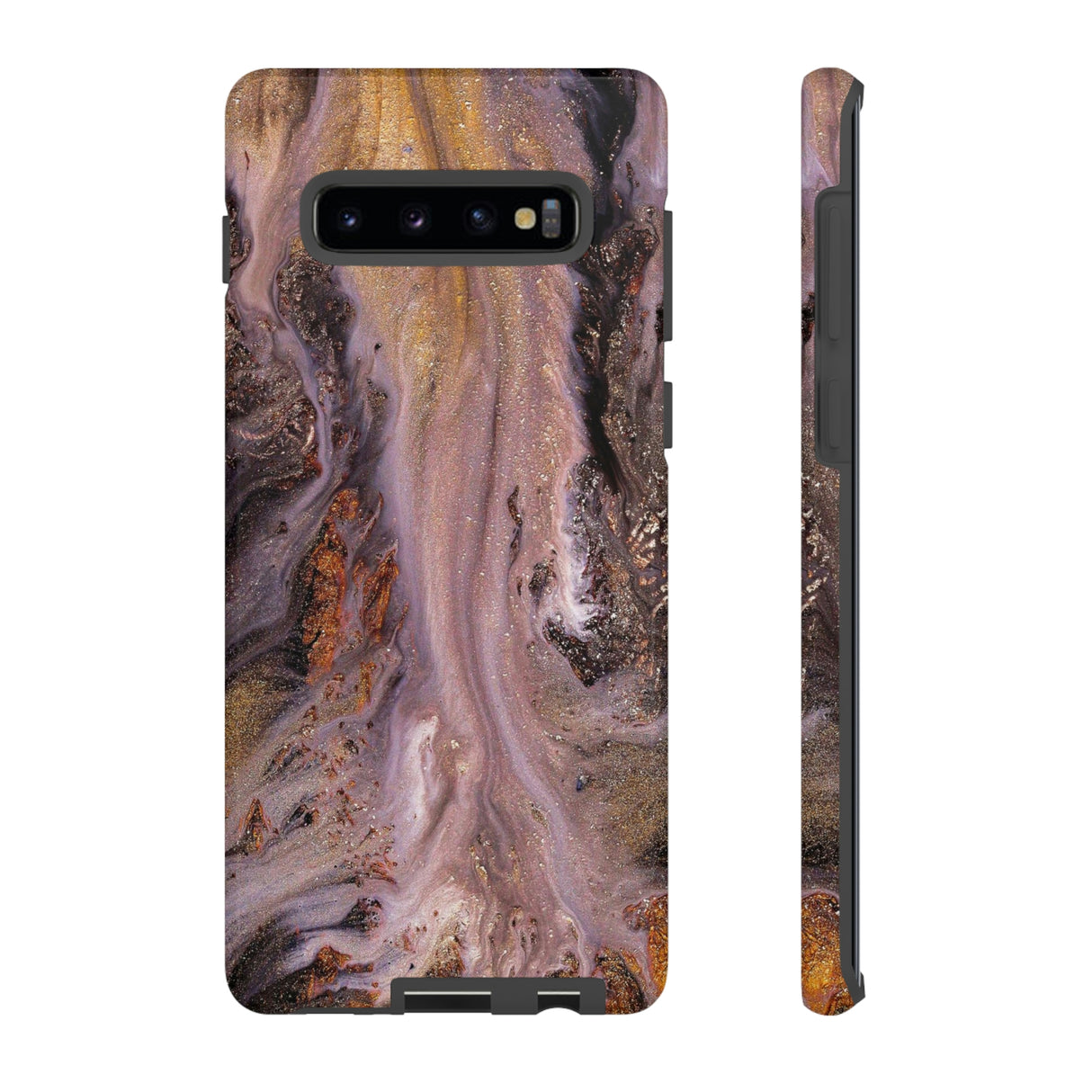 Pink Marble Ink Art Android Case (Protective) Samsung Galaxy S10 Plus Glossy Phone Case