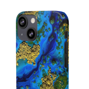 Blue Clear Ocean Ink Art iPhone Case (Slim) Phone Case