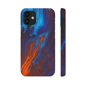 Orange Flame Ink Art iPhone Case (Slim) iPhone 12 Mini Matte Phone Case