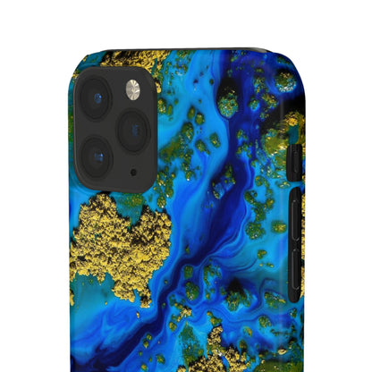 Blue Clear Ocean Ink Art iPhone Case (Slim) Phone Case