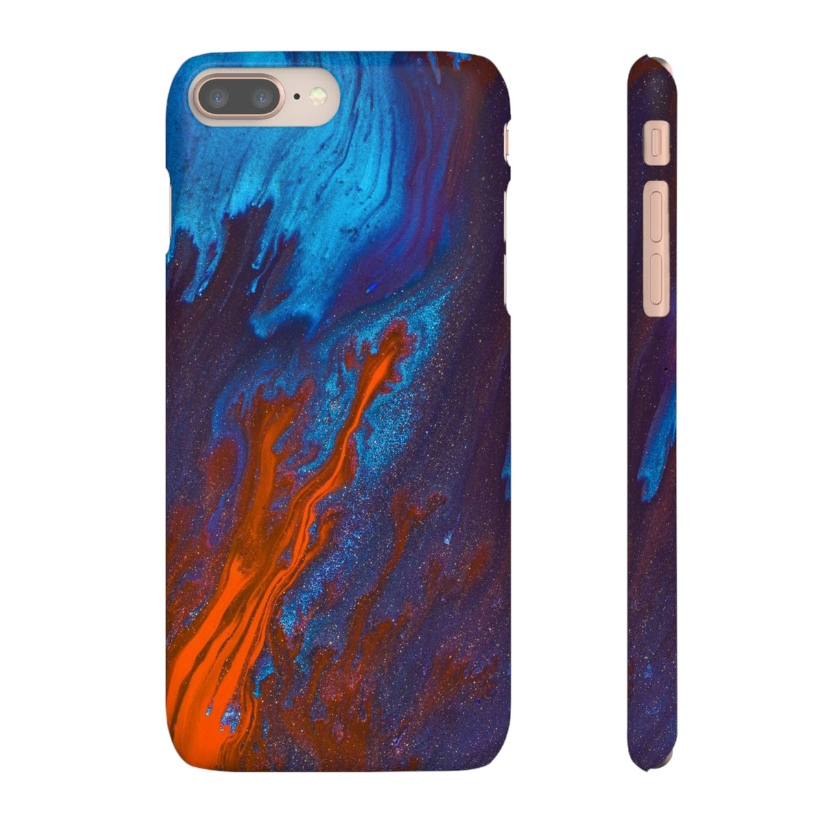 Orange Flame Ink Art iPhone Case (Slim) iPhone 8 Plus Matte Phone Case