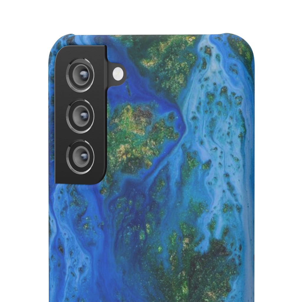 Blue Globe Ink Art Android Case (Slim) Phone Case