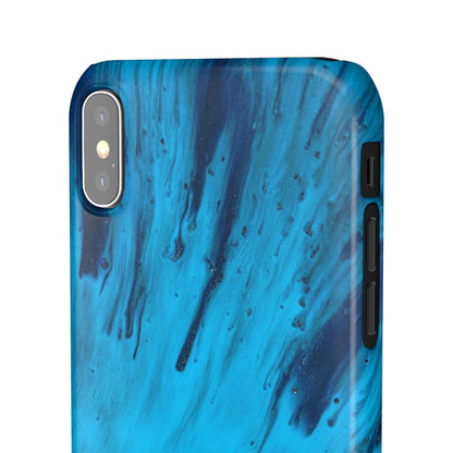 Light Blue Ink Art iPhone Case (Slim) Phone Case