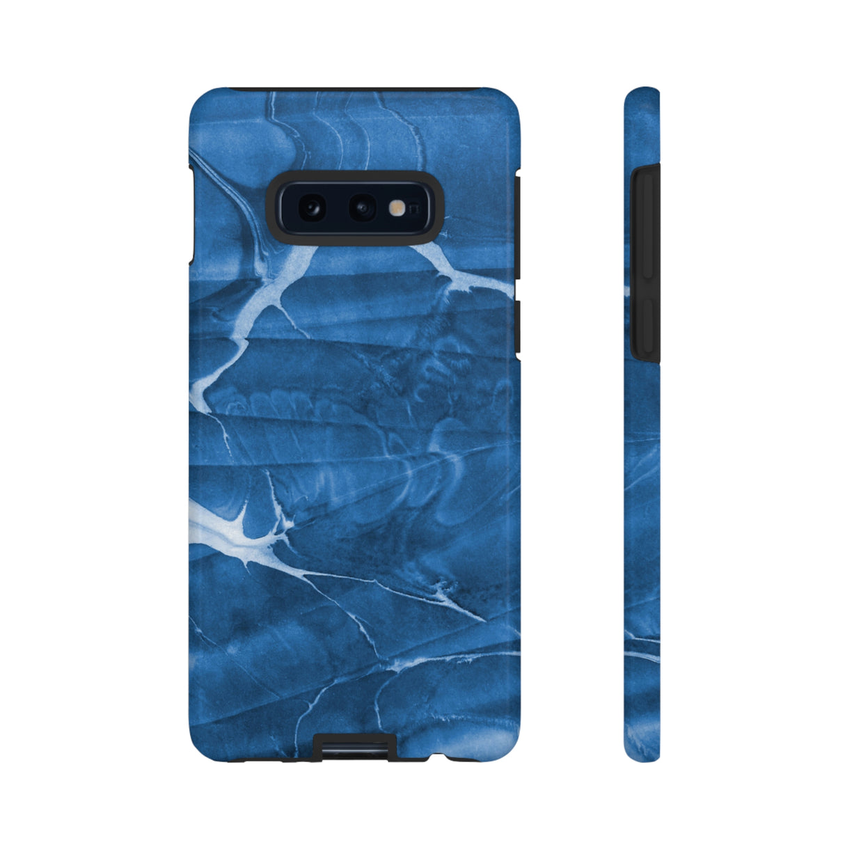 Ebru Blue Android Case (Protective) Samsung Galaxy S10E Glossy Phone Case