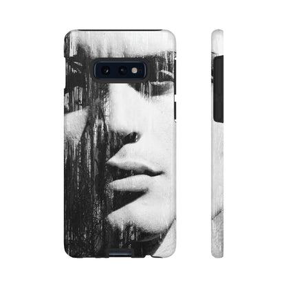 Black & White Pop Art Android Case (Protective) Samsung Galaxy S10E Glossy Phone Case