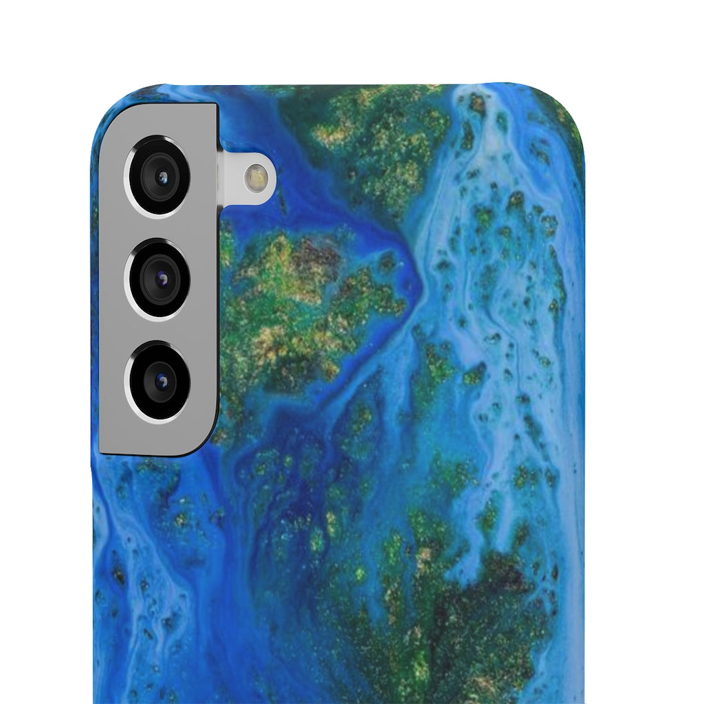 Blue Globe Ink Art Android Case (Slim) Phone Case