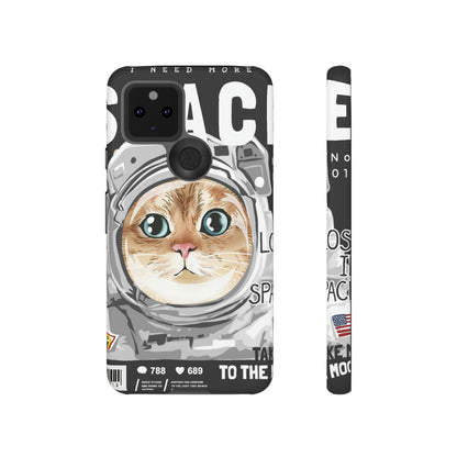 Space Cute Cat Android Case (Protective) Google Pixel 5 5G Matte Phone Case