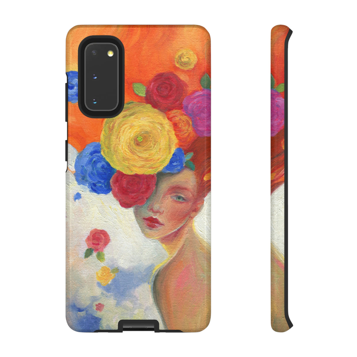 Flower Woman Android Case (Protective) Samsung Galaxy S20 Glossy Phone Case