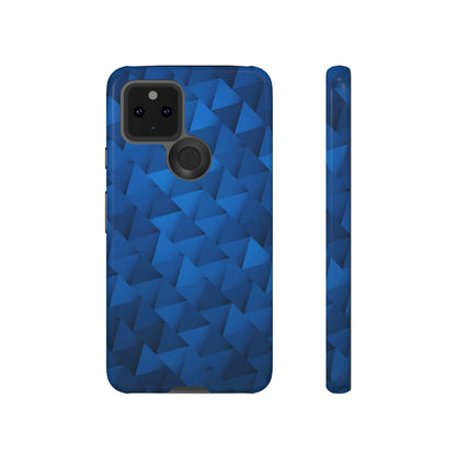 Blue Geometric Android Case (Protective) Google Pixel 5 5G Glossy Phone Case