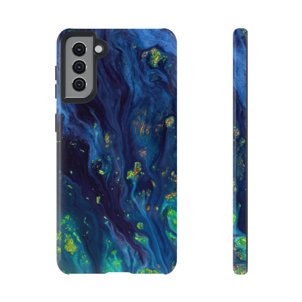 Green Opal Ink Art Android Case (Protective) Samsung Galaxy S21 Plus Glossy Phone Case