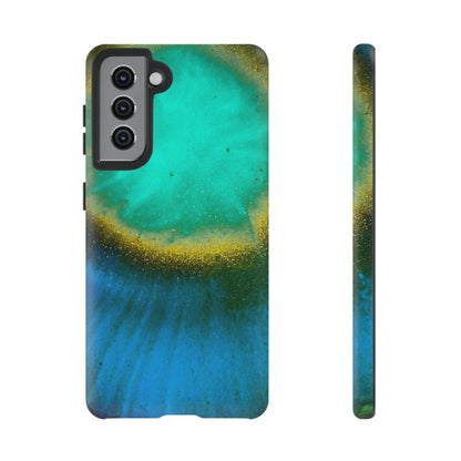 Green Yelly Ink Art Android Case (Protective) Samsung Galaxy S21 Matte Phone Case