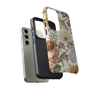 Linear Vintage Flower Samsung Case (Protective) Phone Case