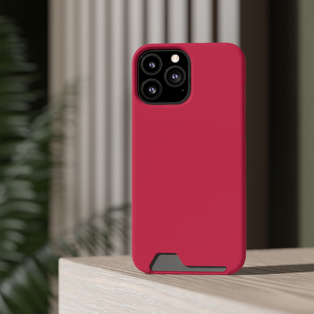 Bright Maroon iPhone Case (Card) Phone Case