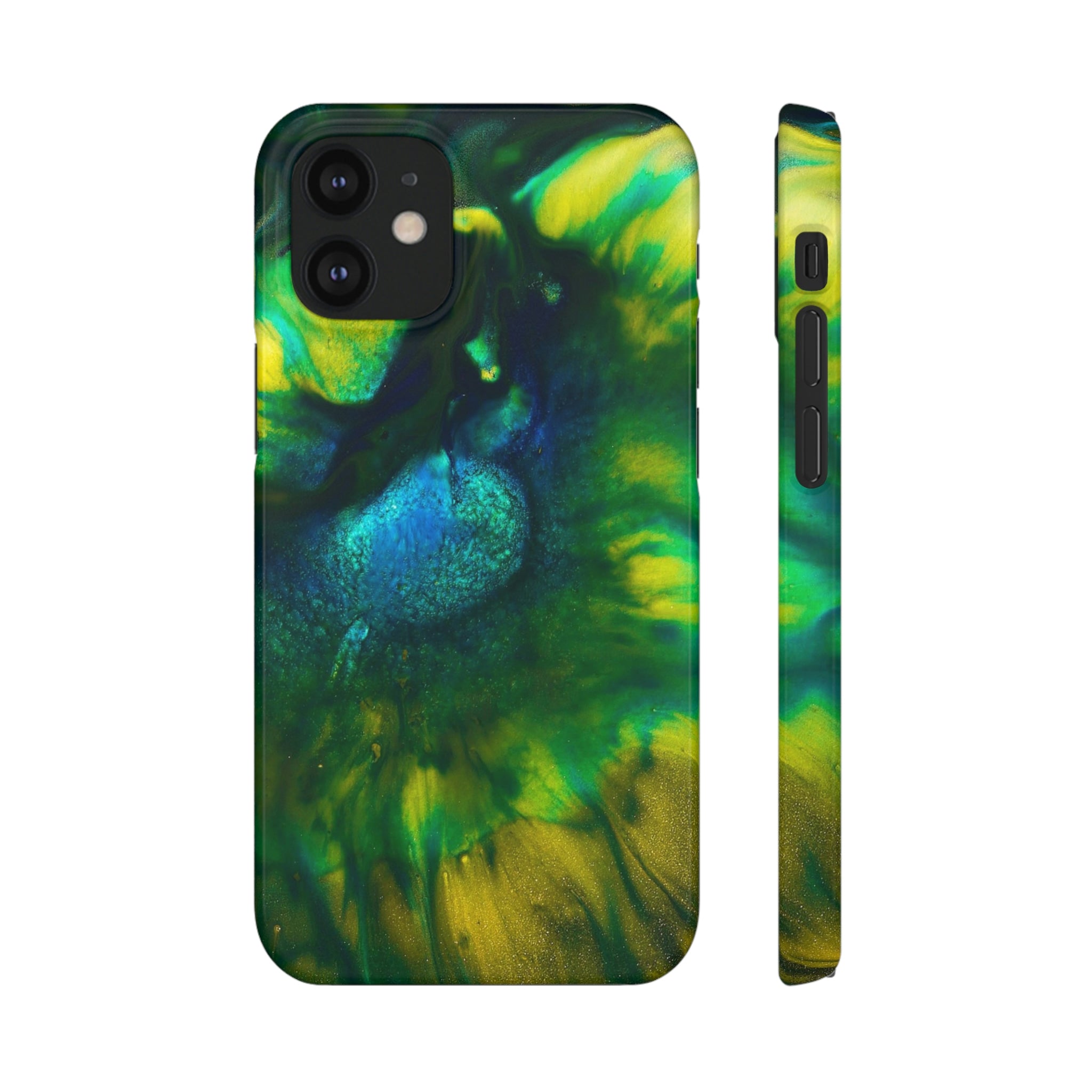 Dragon Eye Ink Art iPhone Case (Slim) iPhone 12 Mini Glossy Phone Case