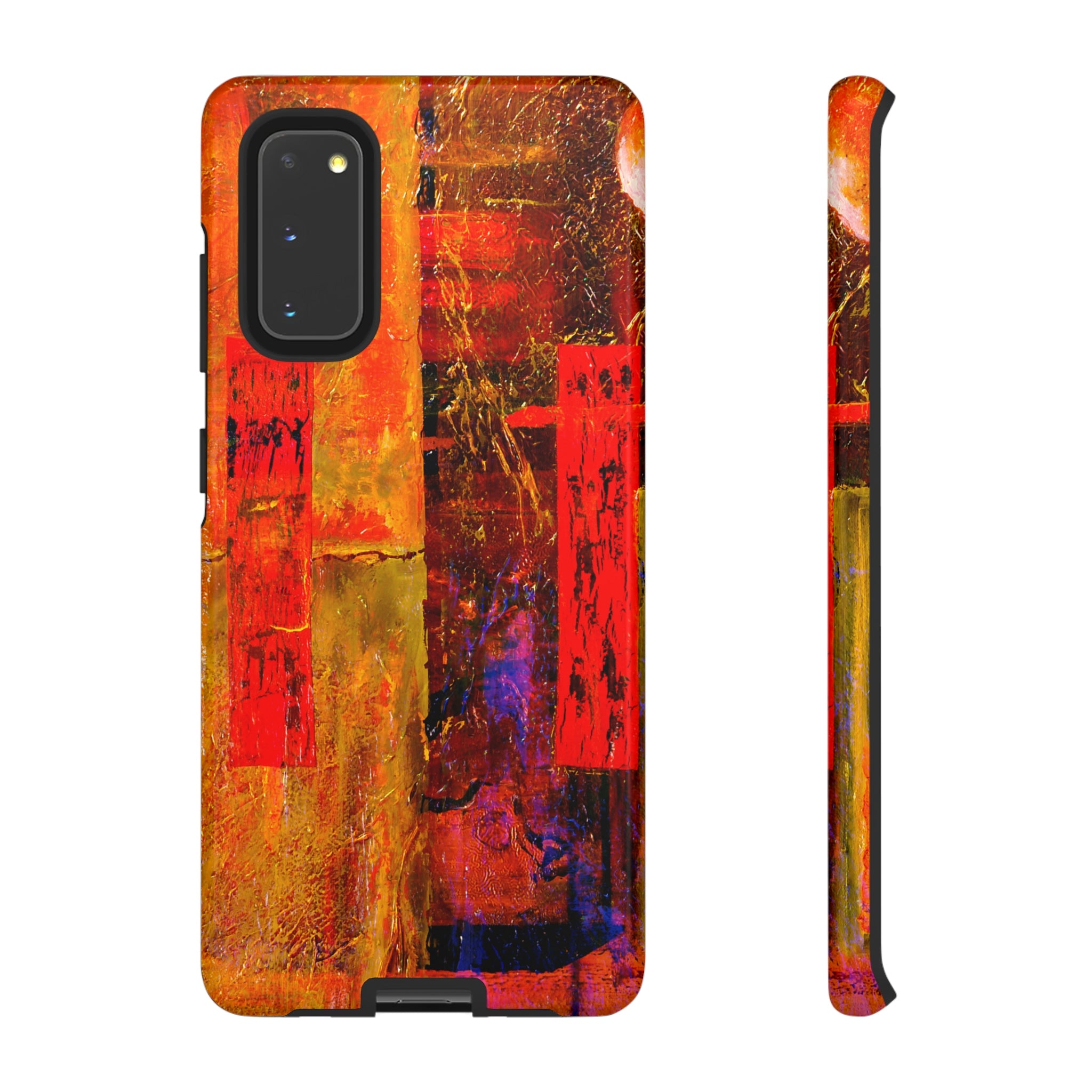 Red Oil Painting Android Case (Protective) Samsung Galaxy S20 Glossy Phone Case