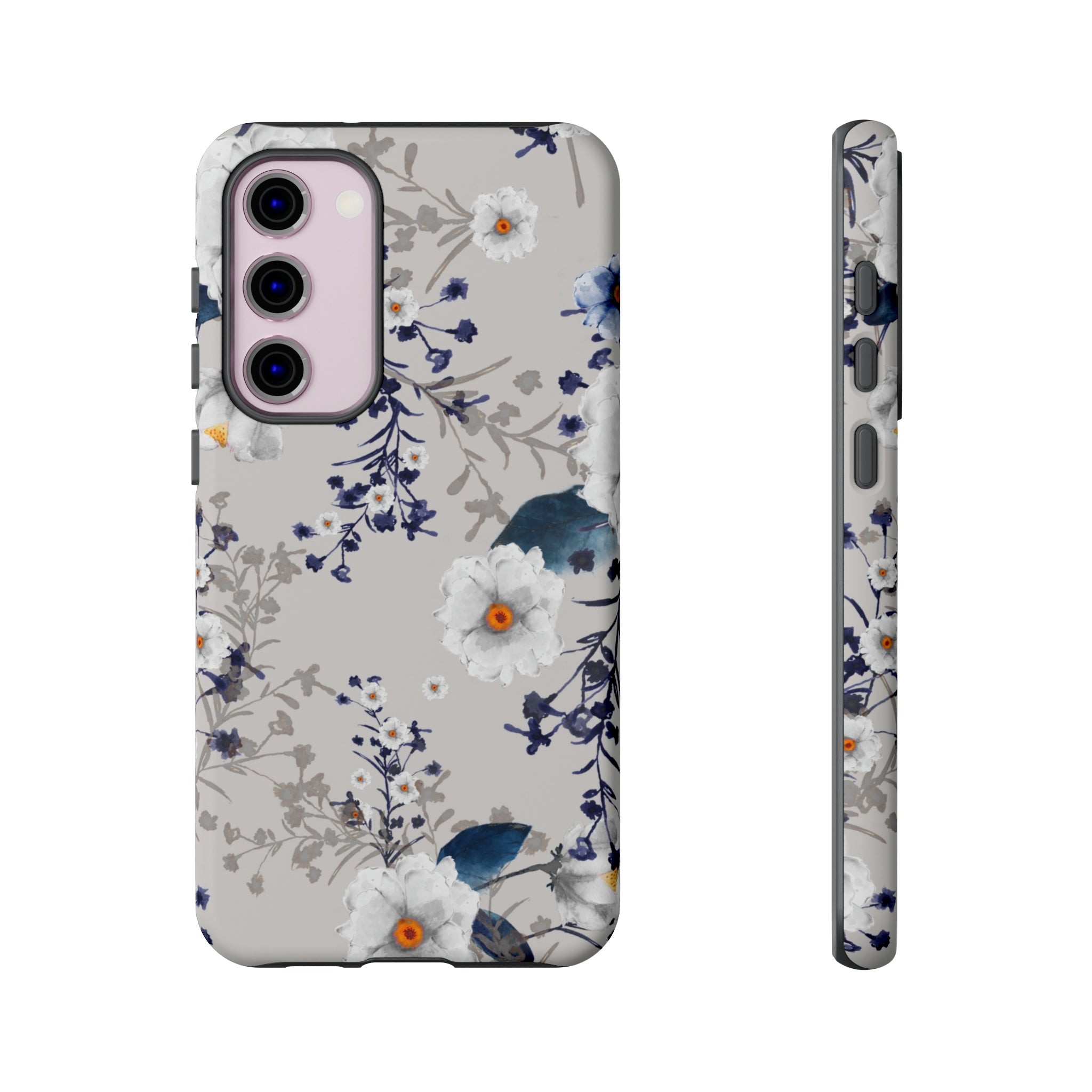 Blue Summerflowers Android Case (Protective) Samsung Galaxy S23 Plus Matte Phone Case