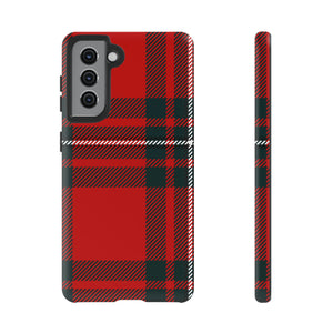 Plaid Pattern Red Android Case (Protective) Samsung Galaxy S21 Matte Phone Case