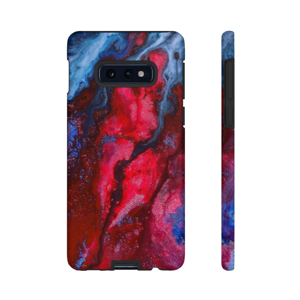 Neon Red Ink Art Android Case (Protective) Samsung Galaxy S10E Matte Phone Case