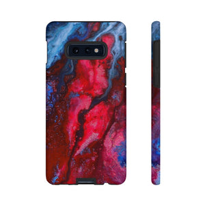 Neon Red Ink Art Android Case (Protective) Samsung Galaxy S10E Matte Phone Case