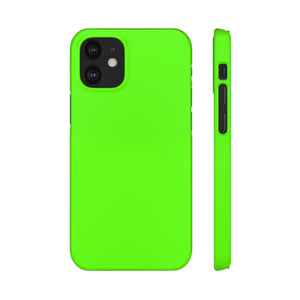 Bright Green iPhone Case (Slim) iPhone 12 Mini Glossy Phone Case