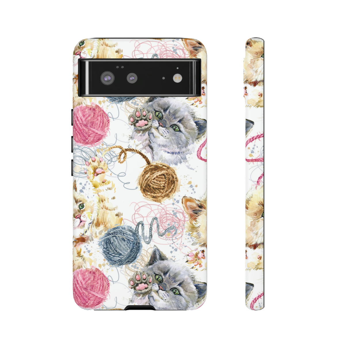 Cute Kitten Pattern Android Case (Protective) Google Pixel 6 Matte Phone Case