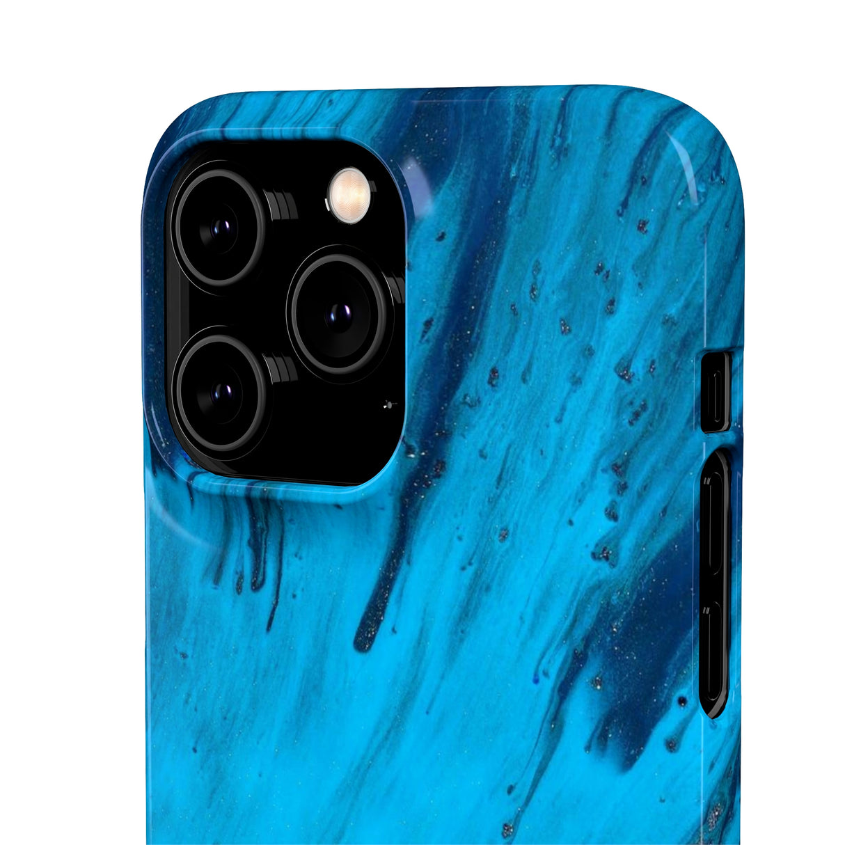 Light Blue Ink Art iPhone Case (Slim) Phone Case