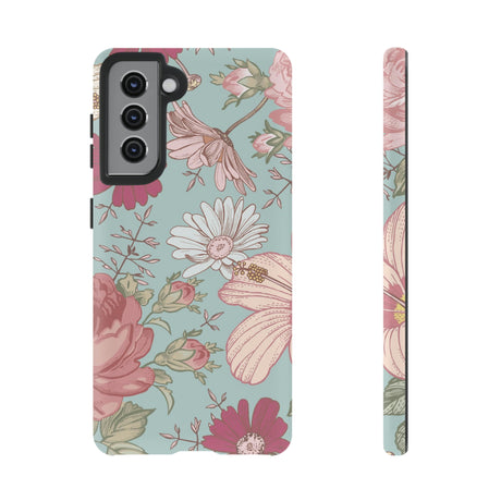 Hibiscus Vintage Flower Samsung Case (Protective) Samsung Galaxy S21 Matte Phone Case