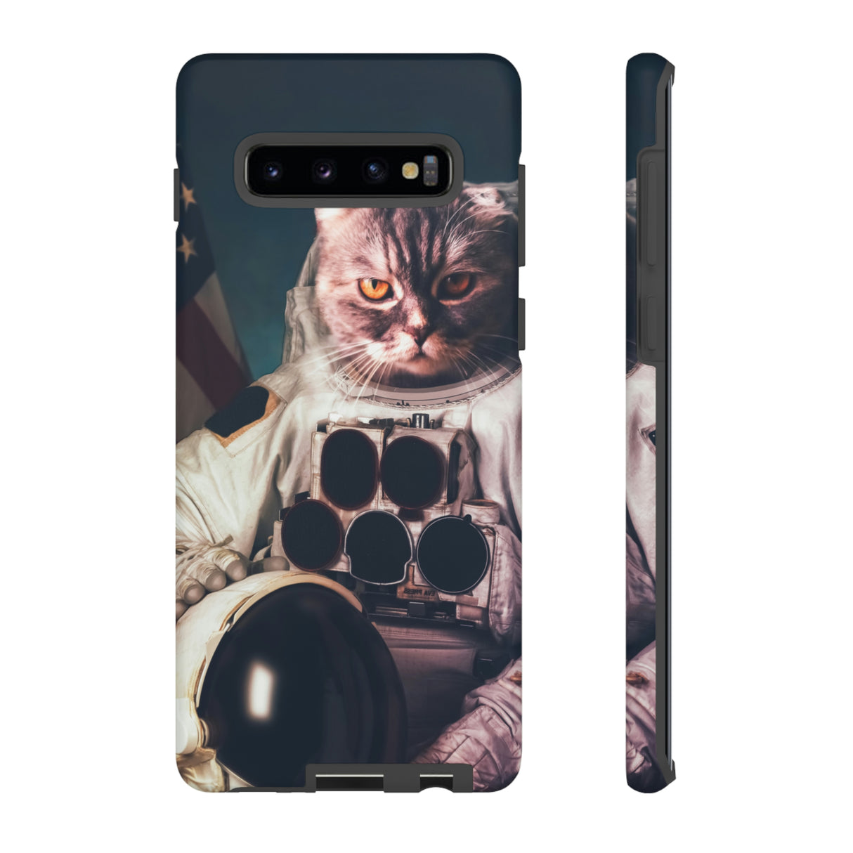 Cat Astronaut Android Case (Protective) Samsung Galaxy S10 Plus Matte Phone Case