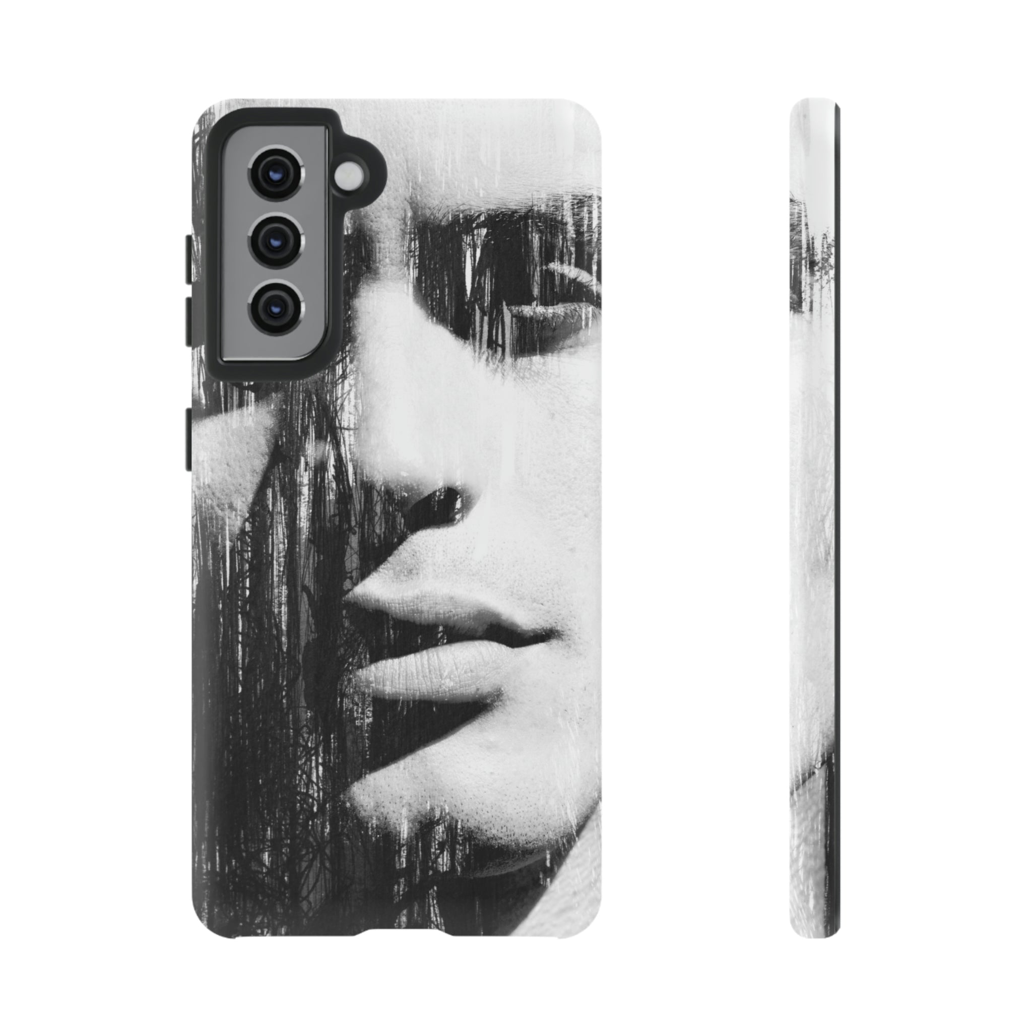 Black & White Pop Art Android Case (Protective) Samsung Galaxy S21 Matte Phone Case