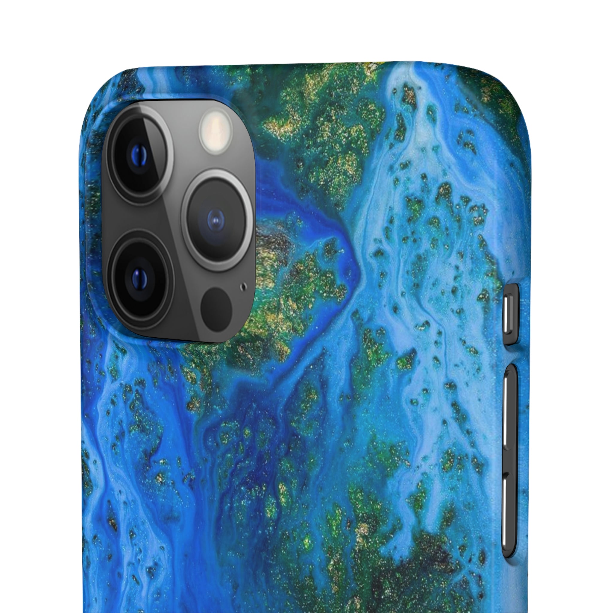 Blue Globe Ink Art iPhone Case (Slim) Phone Case