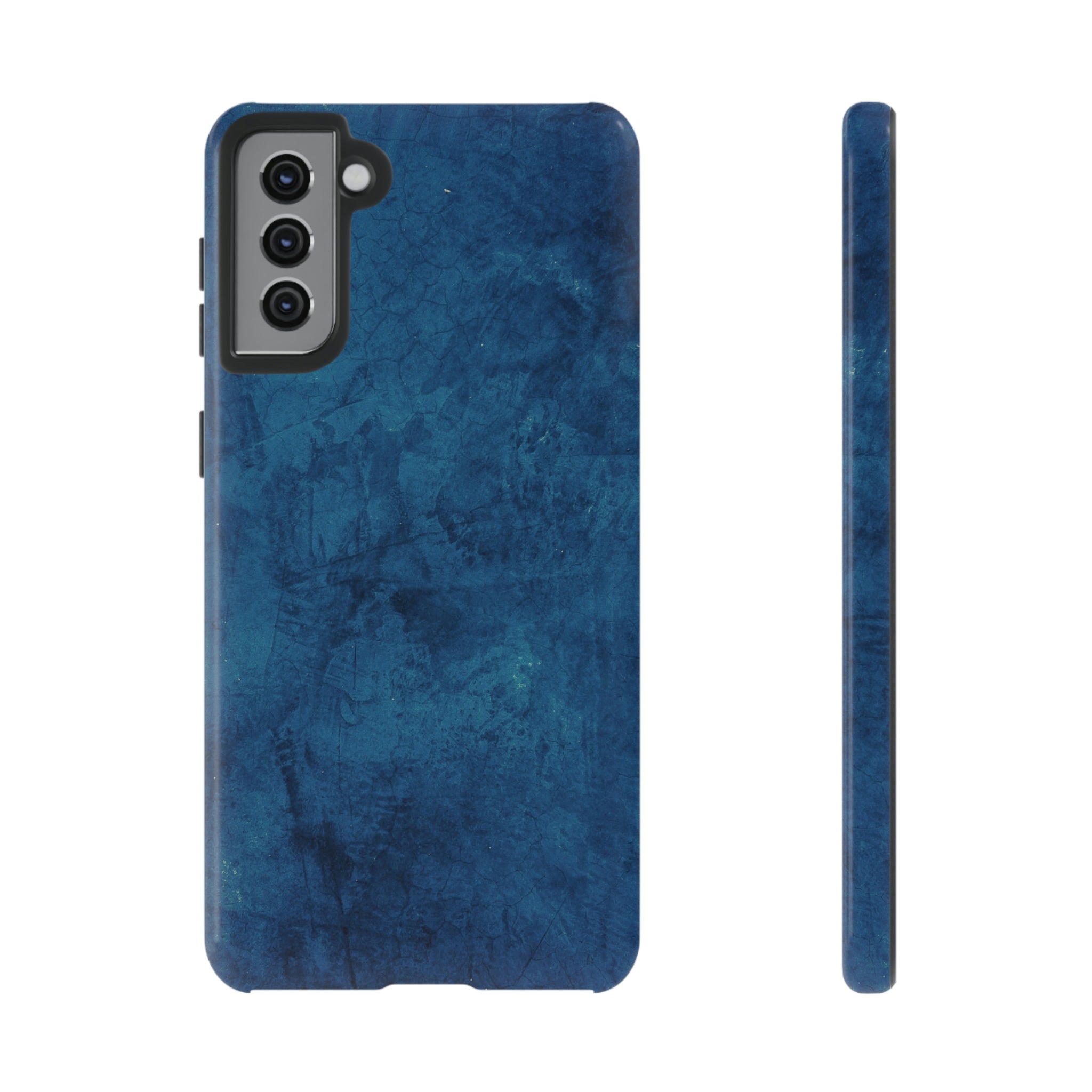 Grunge Navy Blue Android Case (Protective) Samsung Galaxy S21 Plus Glossy Phone Case