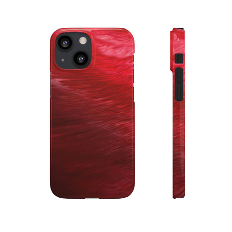 Red Feather Ink Art iPhone Case (Slim) iPhone 13 Mini Glossy Phone Case