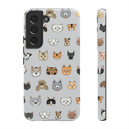 Cats n Dogs Pattern Android Case (Protective) Samsung Galaxy S22 Glossy Phone Case