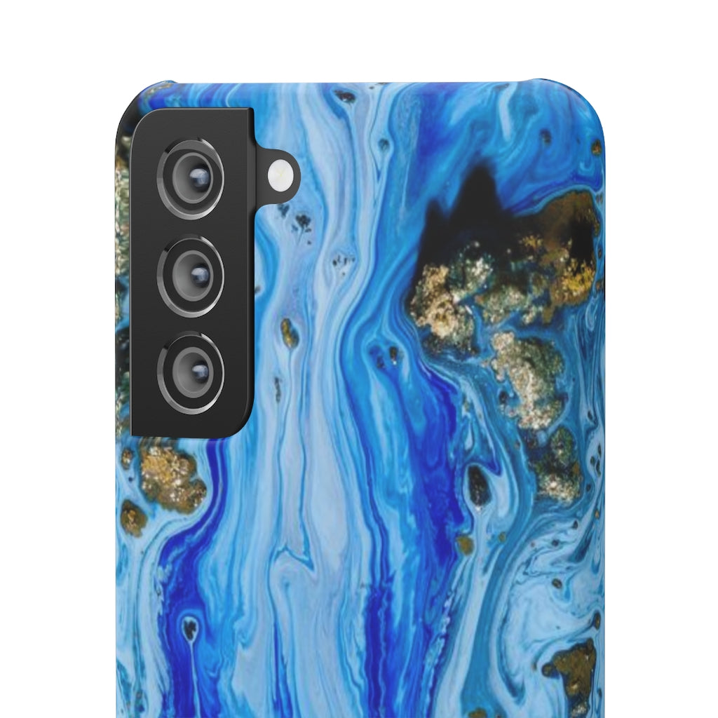 Blue Ice Ink Art Android Case (Slim) Phone Case