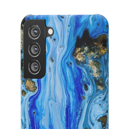 Blue Ice Ink Art Android Case (Slim) Phone Case