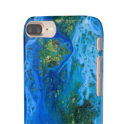 Blue Globe Ink Art iPhone Case (Slim) Phone Case