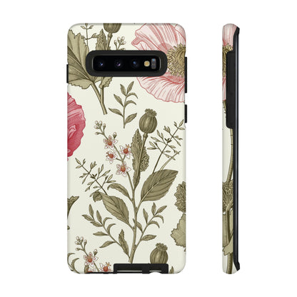 Poppy Purple Vintage Flower Samsung Case (Protective) Samsung Galaxy S10 Matte Phone Case