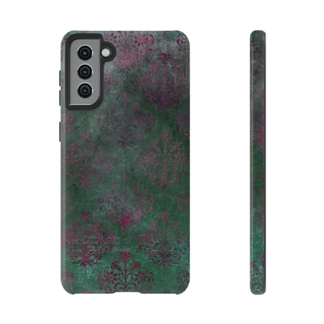 Damask Gothic Flower Samsung Case (Protective) Samsung Galaxy S21 Plus Glossy Phone Case